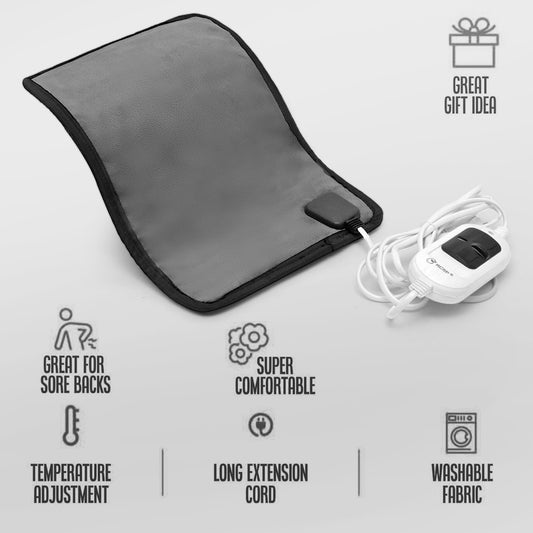 RCSP Orthopaedic Electric Heating Pad for Back Pain Relief, Fast Heating Technology Heating Belt with Temperature Controller for Lower Back, Knee, Shoulder, Cramps, and Neck 30cm X 23cm