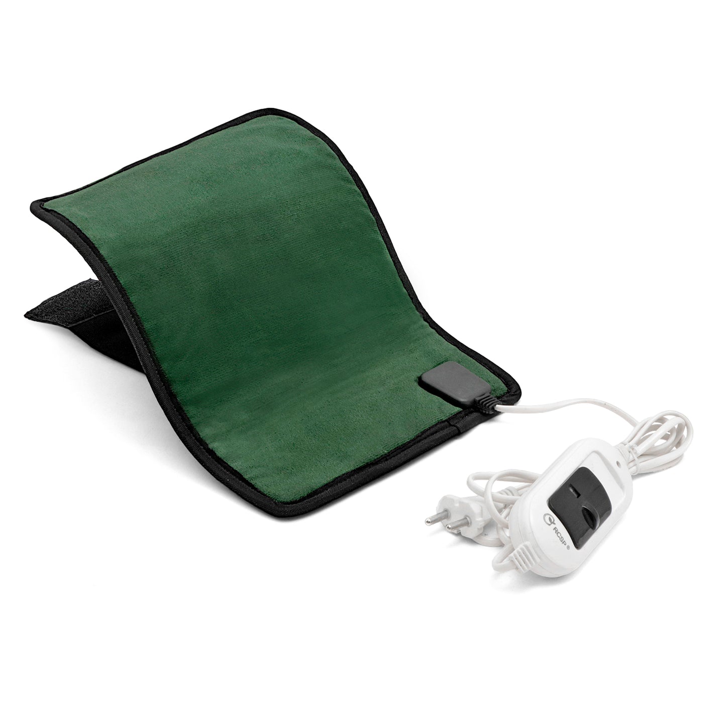RCSP Orthopaedic Electric Heating Pad for Back Pain Relief, Fast Heating Technology Heating Belt with Temperature Controller for Lower Back, Knee, Shoulder, Cramps, and Neck 30cm X 23cm GREEN