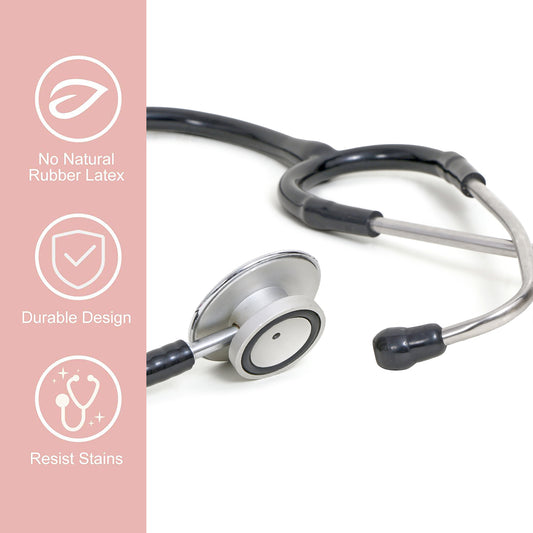 RCSP Stethoscope for Medical Students and Doctors | Micro Plus Acoustic Waterproof Lightweight | Chest Piece with Flexible Latex Free Tube & Soft Sealing Ear Knobs, Purple (MICRO)