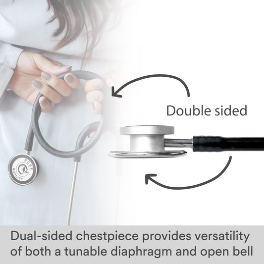 RCSP Stethoscope for Medical Students and Doctors | Micro Plus Acoustic Waterproof Lightweight | Chest Piece with Flexible Latex Free Tube & Soft Sealing Ear Knobs, Purple (MICRO)