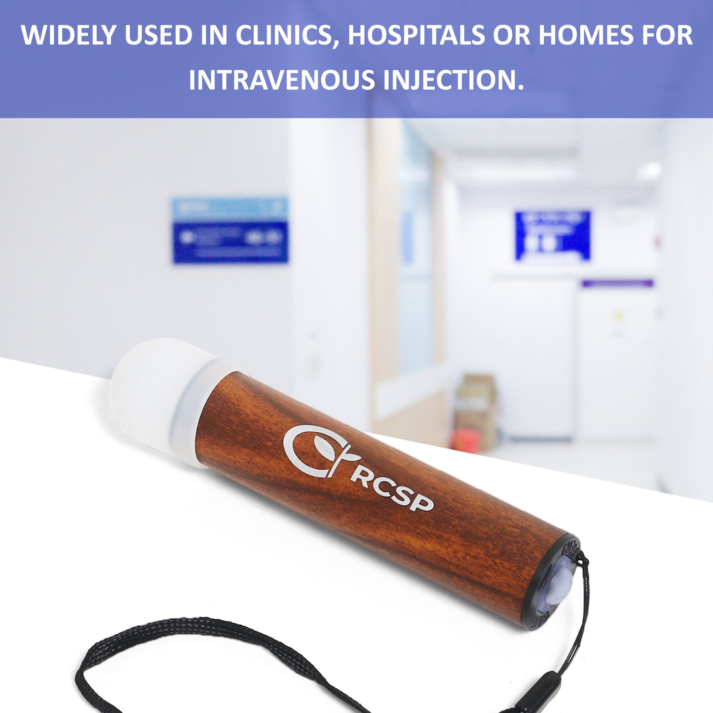 RCSP Vein Finder Device for Doctors Pediatric Portable & Rechargeable Vein Locator Torch  (Brown, 12 cm, Rechargeable)