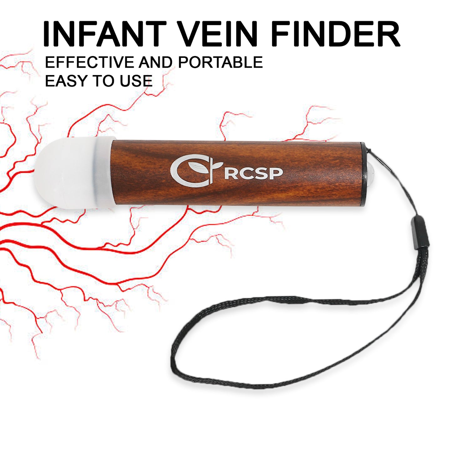 RCSP Vein Finder Device for Doctors Pediatric Portable & Rechargeable Vein Locator Torch  (Brown, 12 cm, Rechargeable)