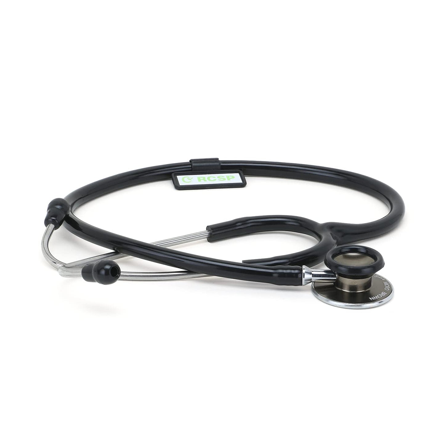 RCSP Acoustic Stethoscope for doctors and Medical students | light weight Aluminium Chest Piece with Flexible Jointless Tube & Soft Sealing Ear Knobs (MICRO BROWN)