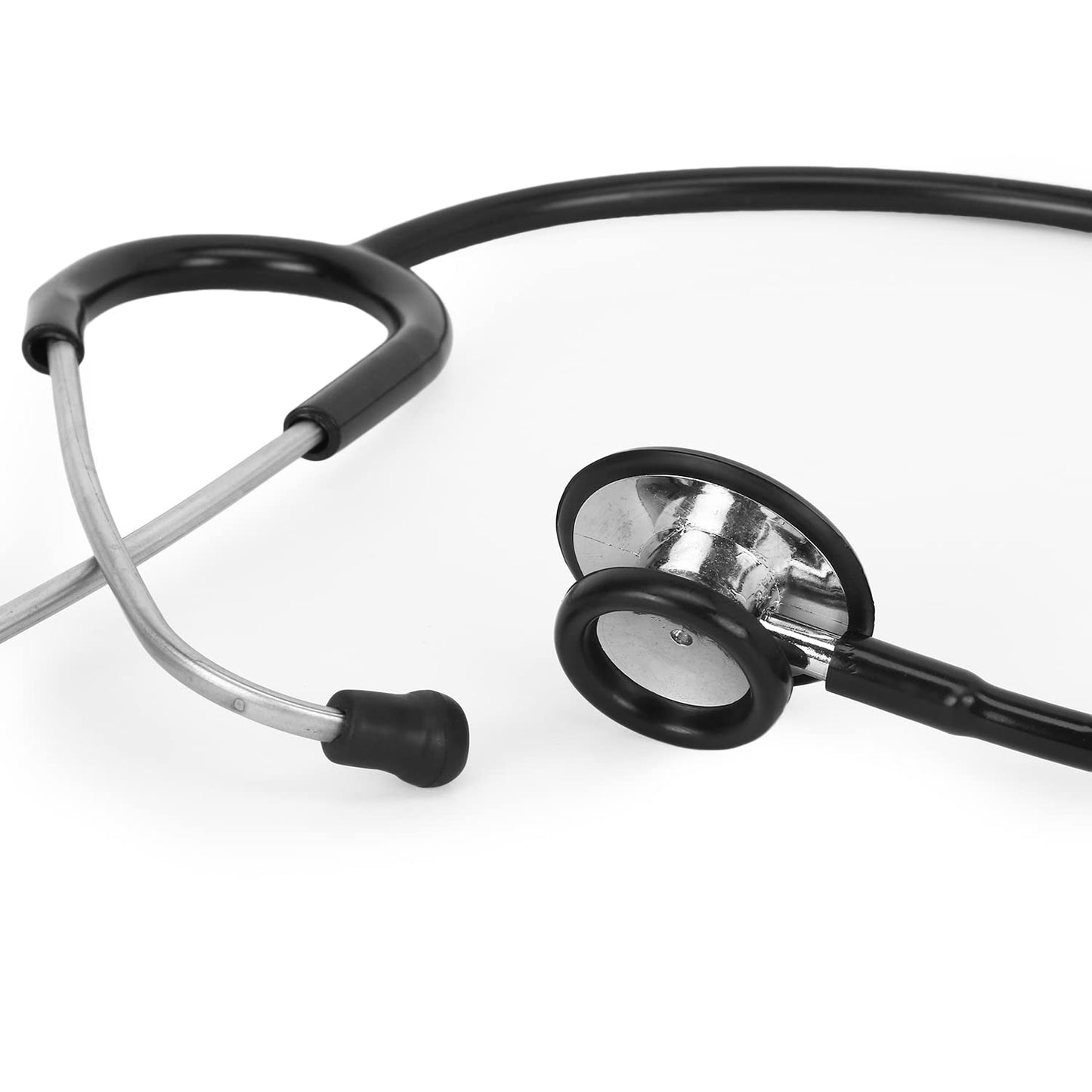 RCSP stethoscope for kids playing toys doctor ala black plastic body clear sound (BLACK)