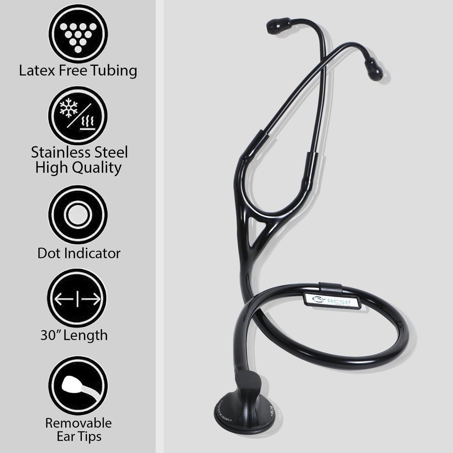 RCSP Dual Head Stethoscope For Doctors Medical Staff, Nurses And Medical Student Versatile, High Acoustic Sensitivity, Durable, and Comfortable for Medical Professionals (CARDIO)