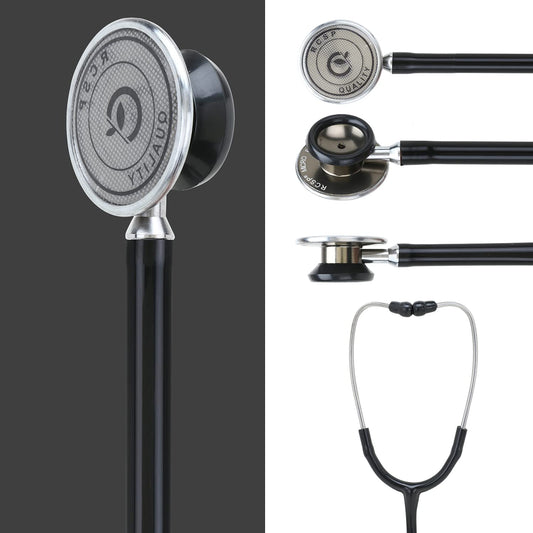 RCSP Acoustic Stethoscope for doctors and Medical students | light weight Aluminium Chest Piece with Flexible Jointless Tube & Soft Sealing Ear Knobs (MICRO BROWN)