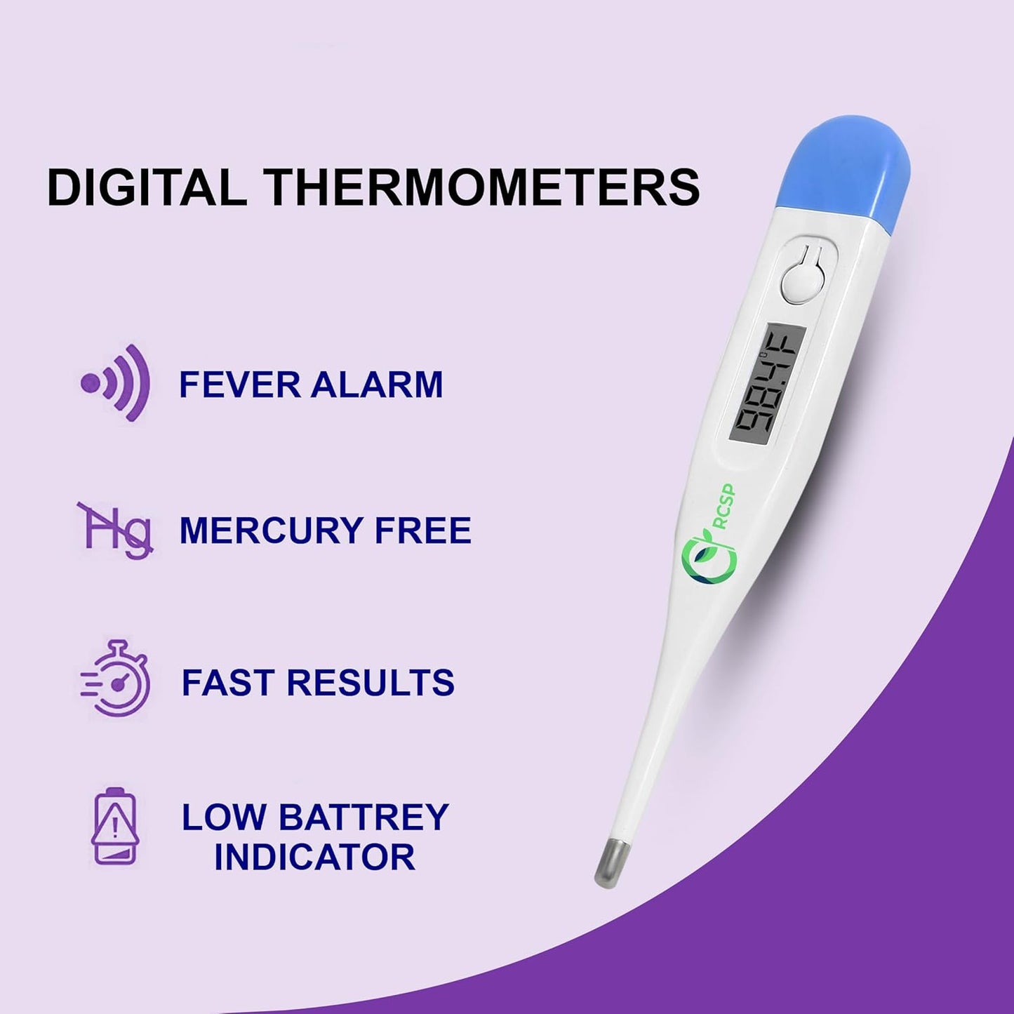 RCSP Digital Thermometer for Fever, Baby Temperature Monitor, Suitable for Pregnant Women and Newborns DT-01